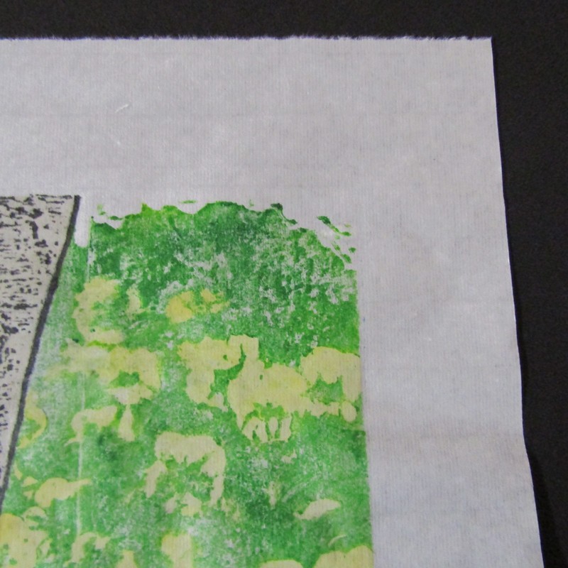 Barefoot Garden feet Japanese moku hanga woodcut woodblock print washi signed gallery