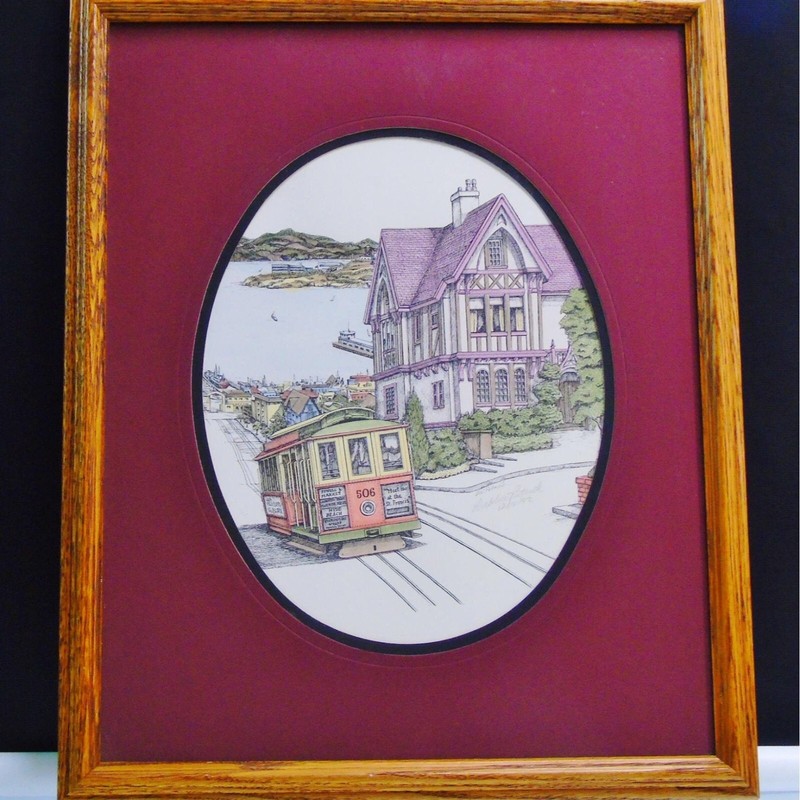 VTG Art Debbie Patrick 1992 San Francisco Streetcar California Hyde Cable Car