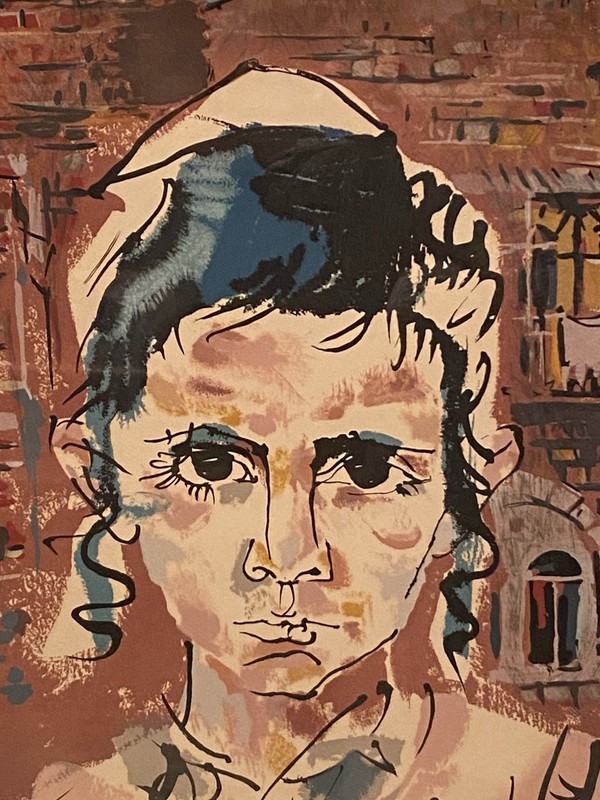 Moshe Gat Signed Lithograph Student at Yeshiva Israel Judaica 70/200 gallery