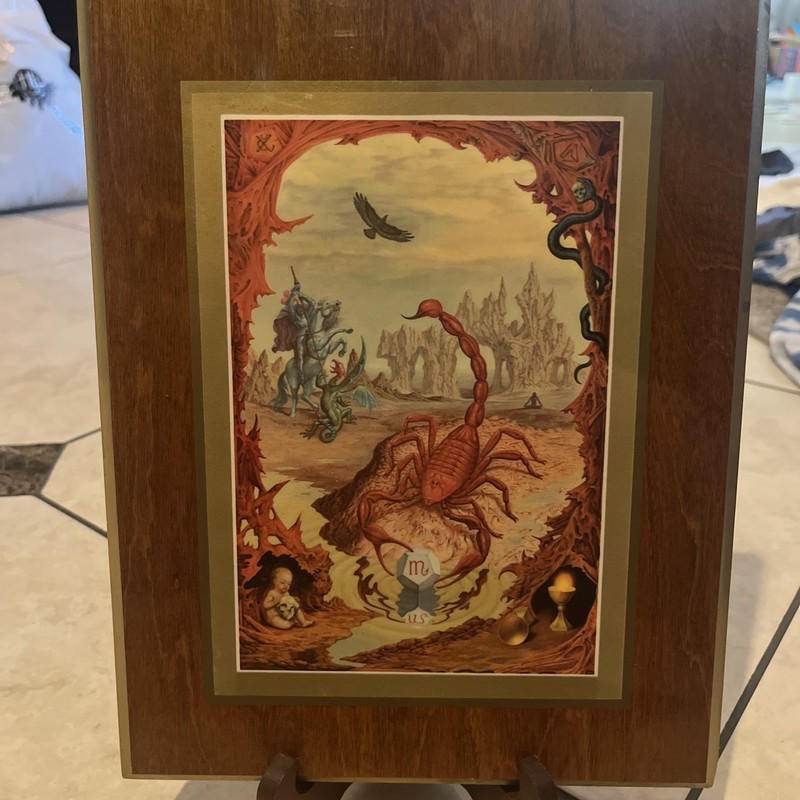 "Scorpio" Of the Zodiac Series by Dutch surrealist artist Johfra Bosschart 8x10”