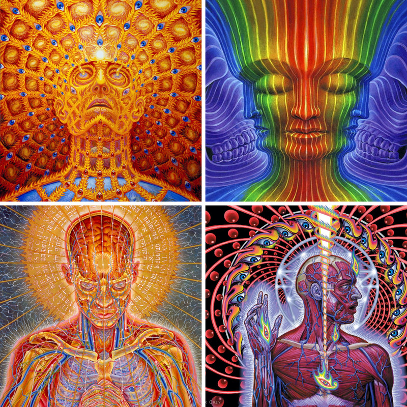 Abstract Psychedelic Visionary Art Alex Grey Poster Painting Prints Large gallery
