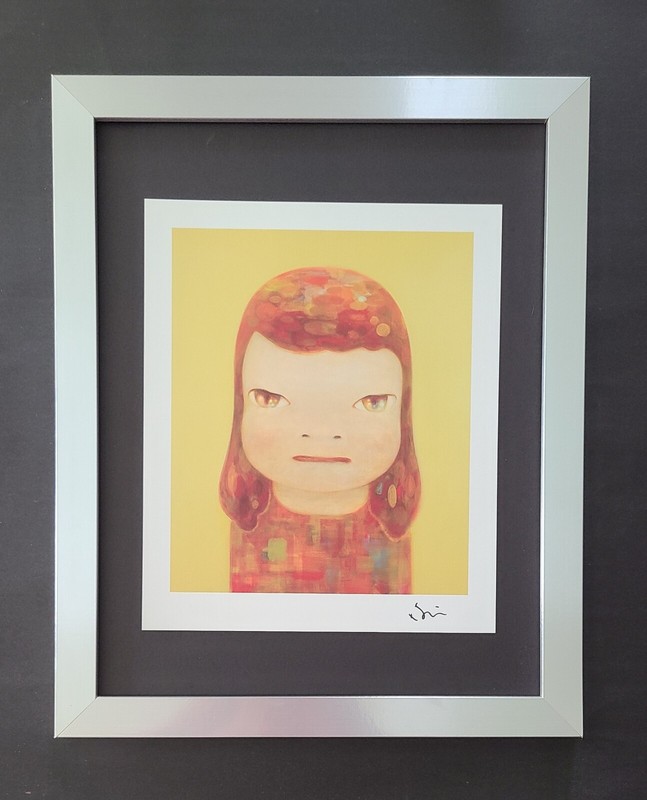 Yoshitomo Nara Signed Contemporary Print from Tokyo Framed Japan Pop Art
