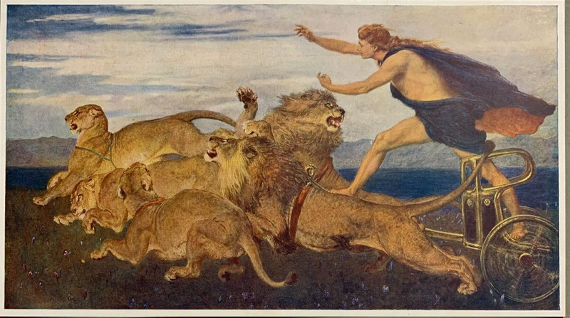 Vintage Print with Text APOLLO OF PHOES by BRITON RIVIERE, R.A