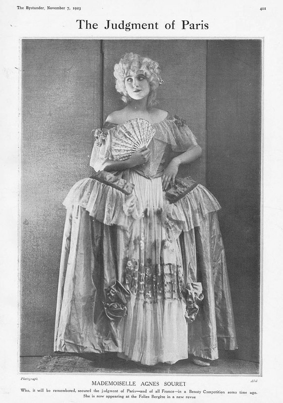 AGNES SOURET Basque Actress, & Beauty Pageant Winner – Antique Print 1923