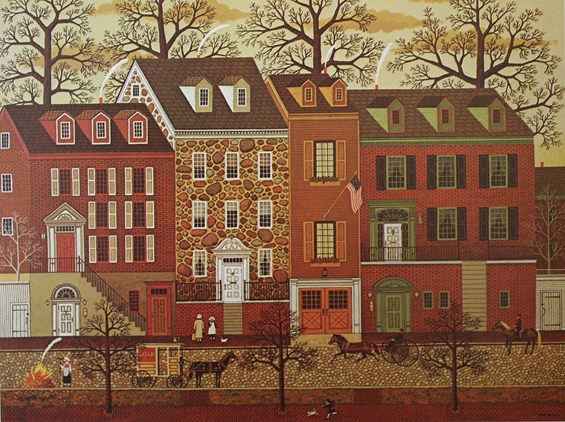 Charles Wysocki City Street NO LONGER IN PRINT – LAST ONES!! 8×6