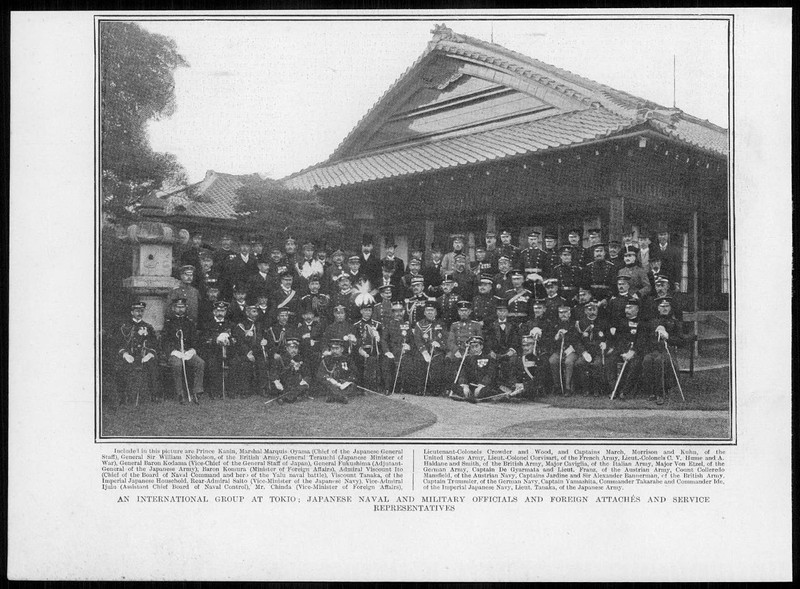 1904 Antique Print – JAPAN TOKYO Military Royal Navy Officials Attaches (73)