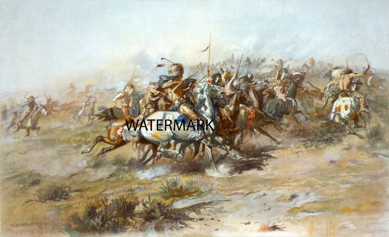 Charles Russell Battle Little Big Horn General George Custer 13×19 Print Repro