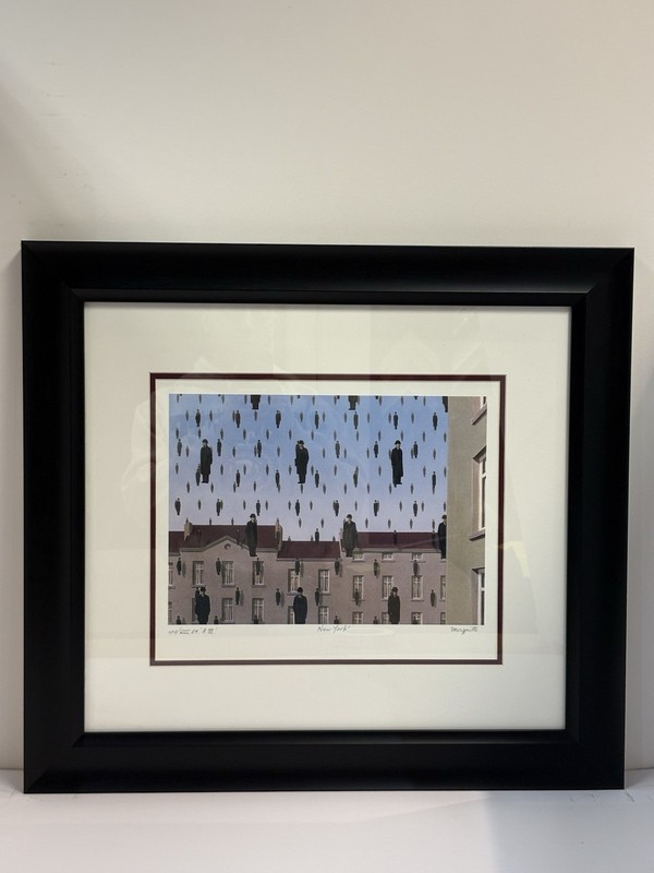 Rene Magritte Golconda 1953 Framed