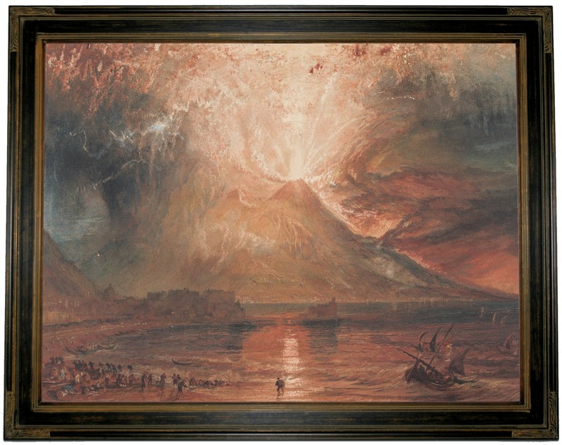 Turner Vesuvius in Eruption 1817 Wood Framed Canvas Print Repro 18×24