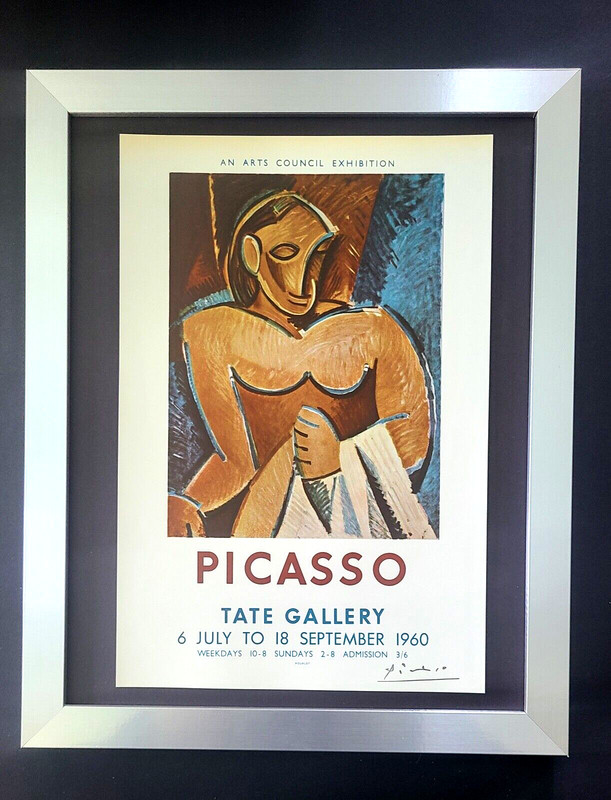 🔥 1967 Pablo Picasso Print + Signed Poster – Mounted, Framed & Ready to Own!