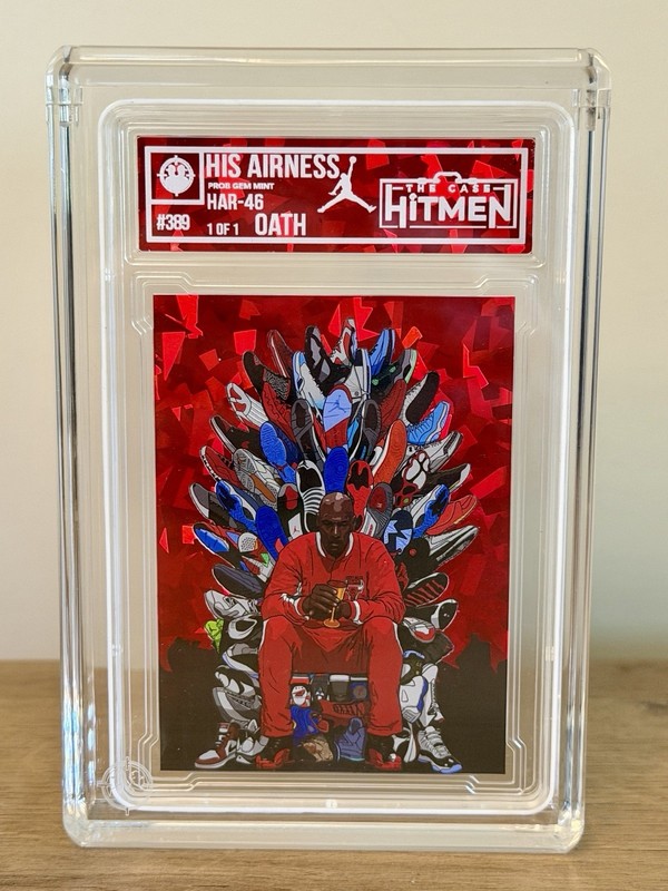 The Case Hitmen Michael Jordan His Airness Throne Art Card – Oath 1/1