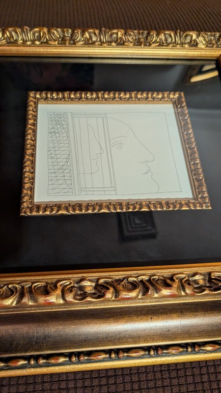 Picasso "Trois Fragments De Tetes" Engraving in black ink on fine laid paper. gallery