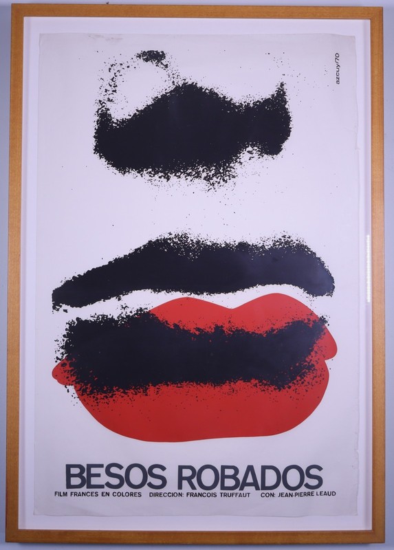 ORIGINAL 1968 Rene Azcuy Silkscreen Poster - François Truffaut's "Besos Robados"