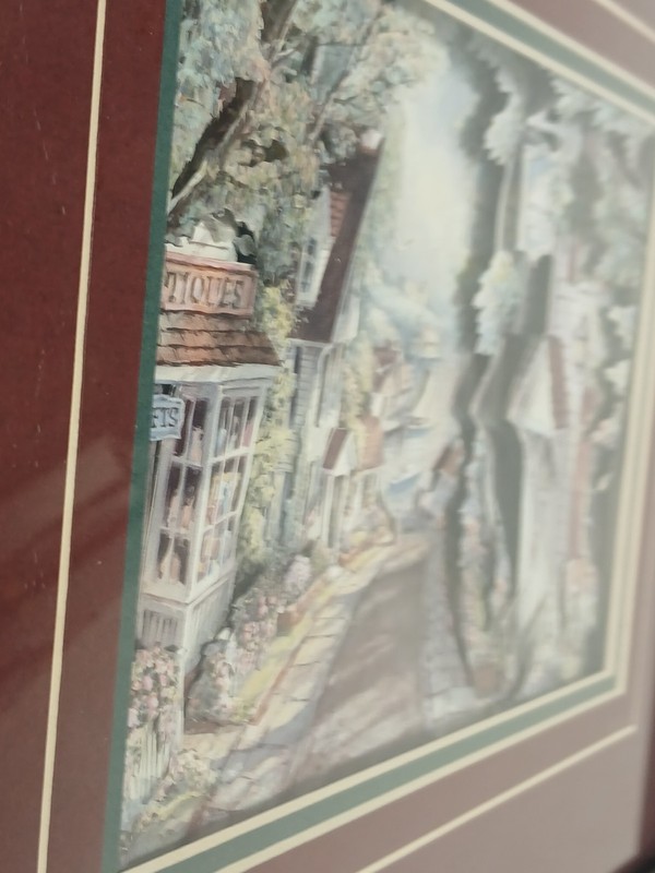 3D Paper Tole Art Decoupage to bay antique shop Shadow Wooden Frame Box gallery