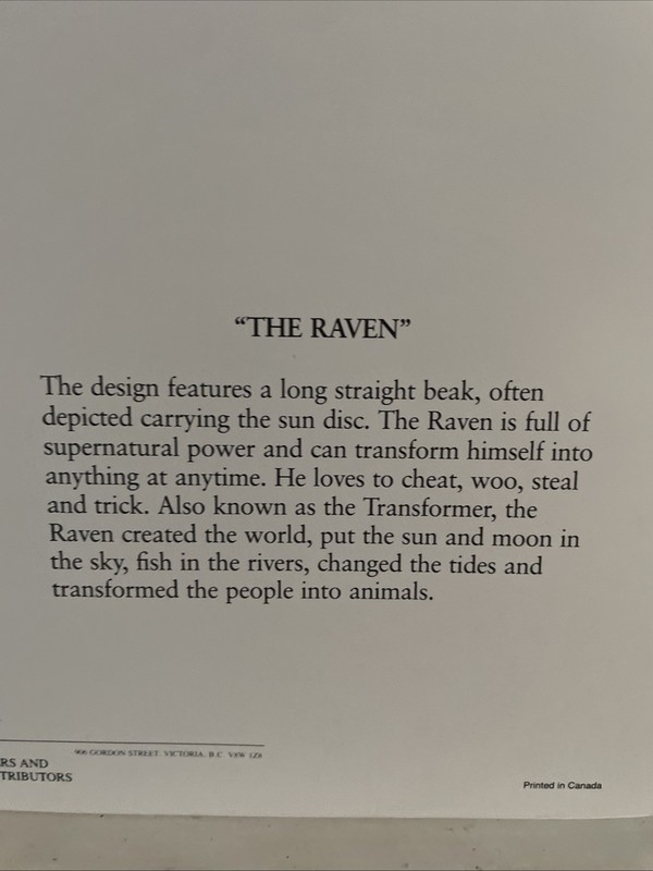 Sue Coleman “The Raven” Signed Art Greeting Card 6”x9” gallery