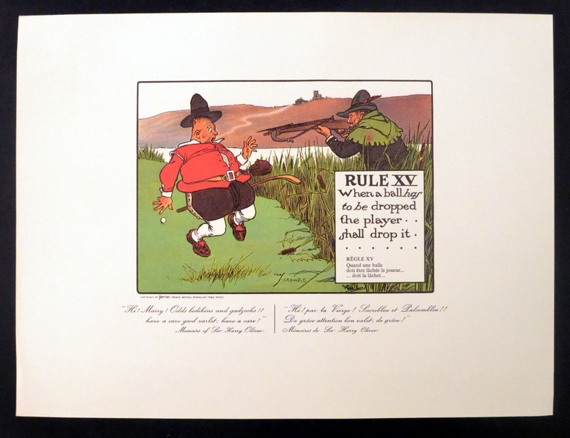 SOME OF THE RULES OF GOLF XV 1966 Charles Crombie LITHOGRAPH