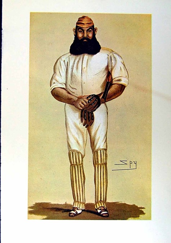 Old Vintage Print 1969 Cricket Sport Cricketer Bowler Man Cardus Arlott 20th