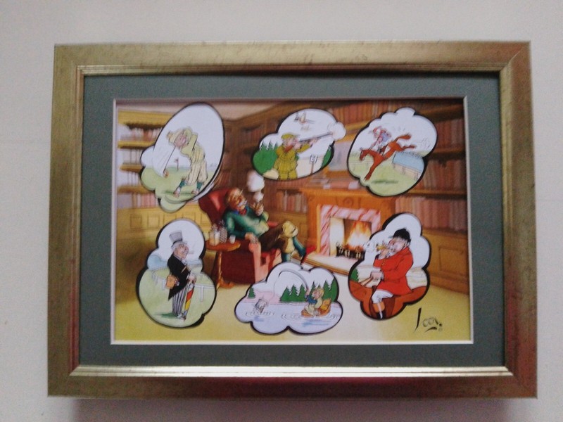 Loon Cartoon print ‘Happy Days’ Hunting / Shooting /Fishing /Horse Racing FRAMED