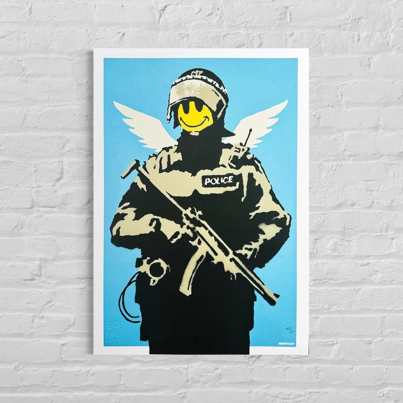 Banksy Flying Copper Lithograph on Arches 300gsm 16.5x23in (42×59 cm)