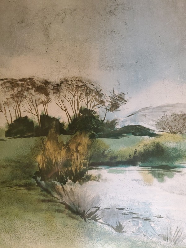 Vintage by: Pervez Captain, Artist Vertical Large 24x30 Landscape 36/275 Print gallery
