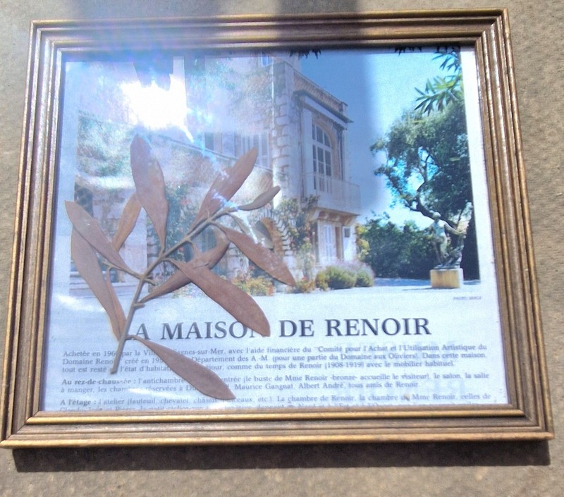 Framed La Maison de Renoir Souvenir | Pressed Olive Branch | 22x20cm