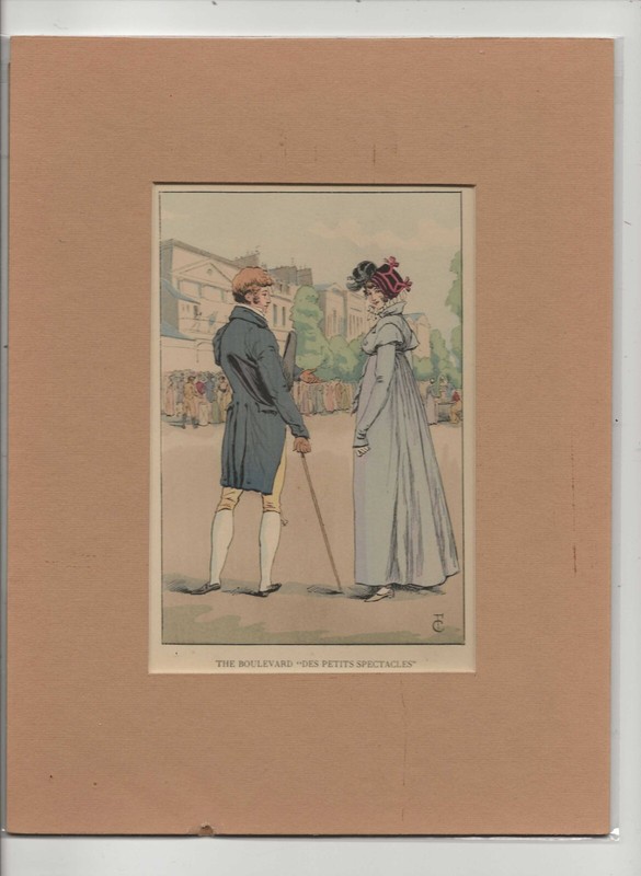 1898 Women’s History of French Fashion Watercolor Print #26