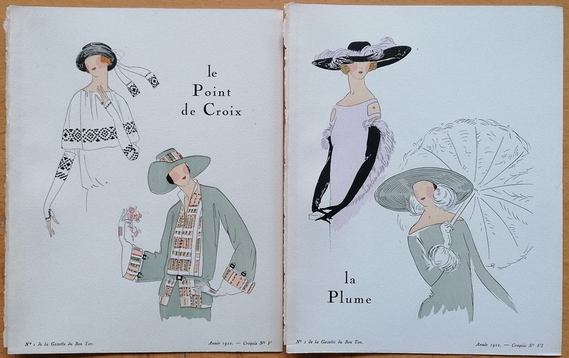 Modes et Frivolites 8 Prints - Art Deco Gazette de Bon Ton Pochoir - 1920 gallery