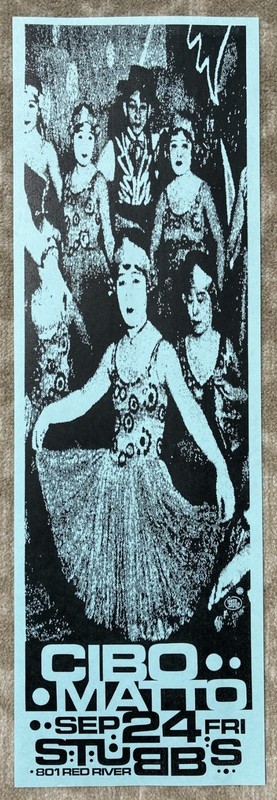 CIBO MATTO Japan Punk Rock Stubbs JASON AUSTIN 1999 Concert Poster Sean Lennon