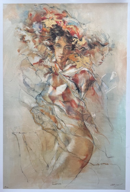 GARY BENFIELD " TENDERNESS" Hand Signed Limited Edition Large Serigraph Art gallery