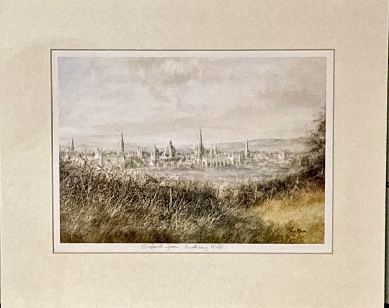 Ken Messer Oxford From Hinksey Hill Signed Print England Landscape Art gallery