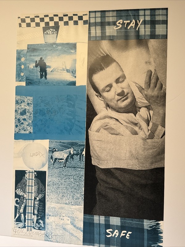 Autographed Poster Rauschenberg Signed Ed Ruscha VINTAGE 1978 STAY SAFE RARE