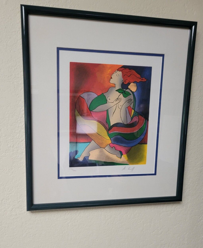 Linda Le Kinff Cubism "Constellation" 2002 Serigraph, Signed Framed 244/350 gallery