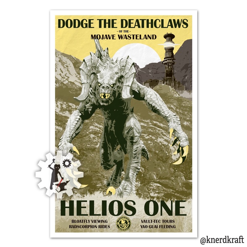 Mojave Wasteland - Fallout Vegas Travel Print - 11x17 inches gallery