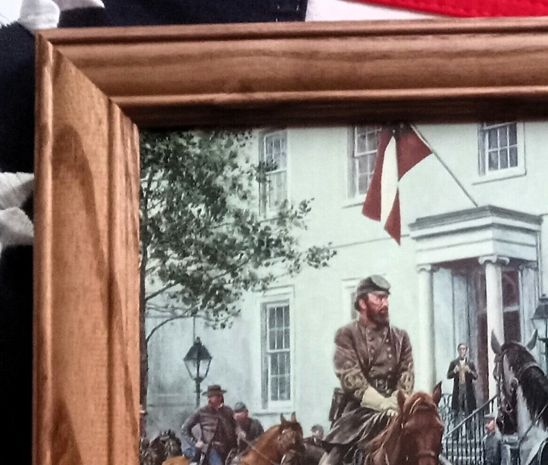 Civil War Painting Print. Robert E Lee, Stonewall Jackson, Richmond White House gallery