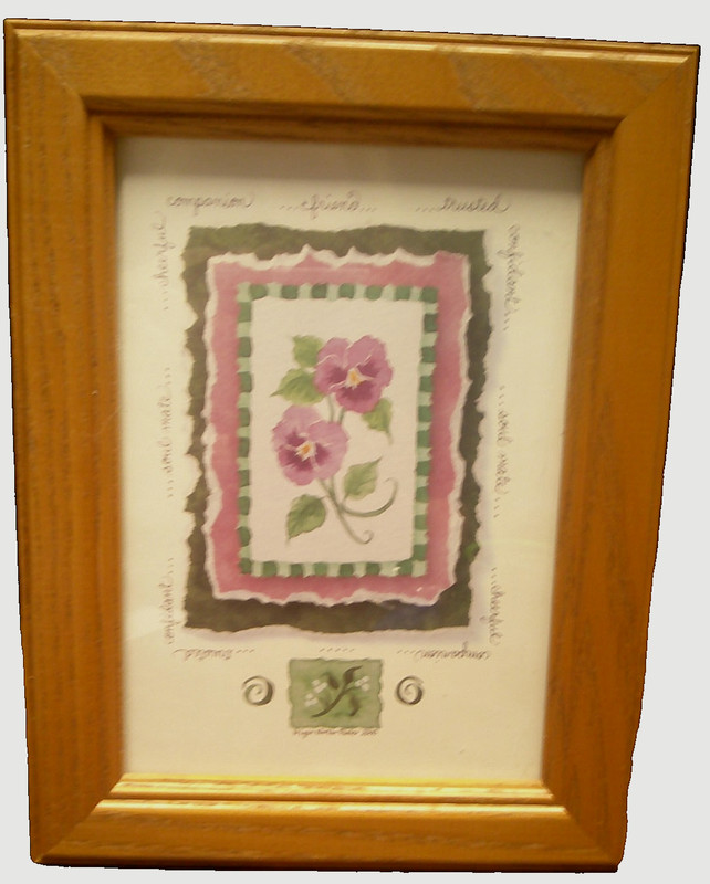Creative Calligraphy Framed ‘Soul Mate’ 2000 by Lynn Norton Parker 8.5×6.5″ V25