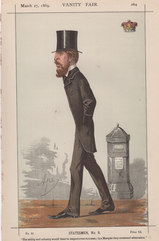 Antique Vanity Fair Political Litho of Spencer Cavendish, 1869