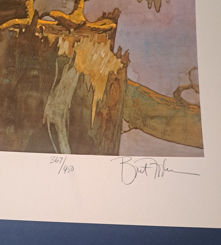 ARTIST SIGNED / NUMBERED Bart Forbes original art print " Peregrine Falcon " gallery