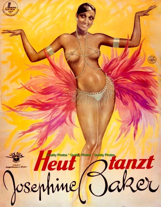 Josephine Baker German Advertising Poster 8.5×11″ Photo Print Singer Dancer Art