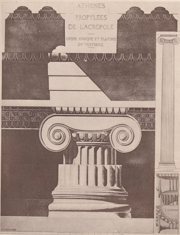 c. 1910 ACROPOLIS PROPYLAEA, Ionic Capital - Architecture Print - 8.6 x 12 Inch gallery