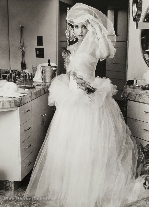 1985 Vintage HERB RITTS Singer MADONNA Wedding Dress Sean Penn Love Photo Art