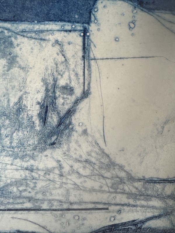 Nanci Blair Closson “Material World” Abstract Collagraph Signed One Of A Kind gallery