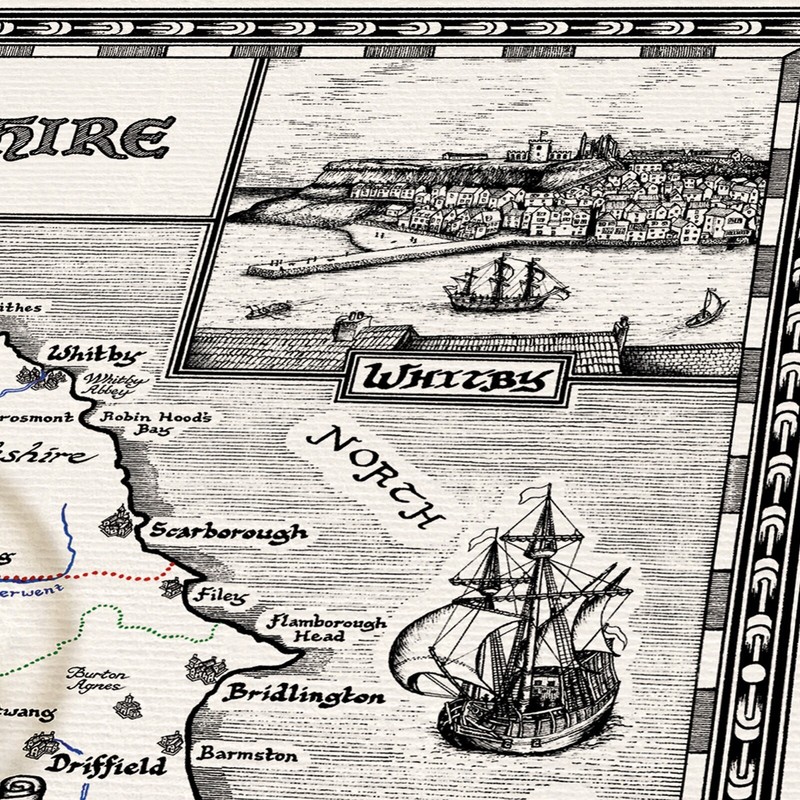 The Yorkshire Map - Fine Art Prints by Manuscript Maps gallery