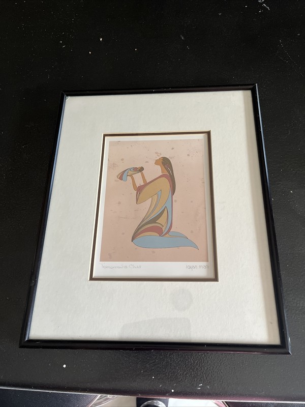 ioyan mani framed signed lithograph Tomorrow’s Child