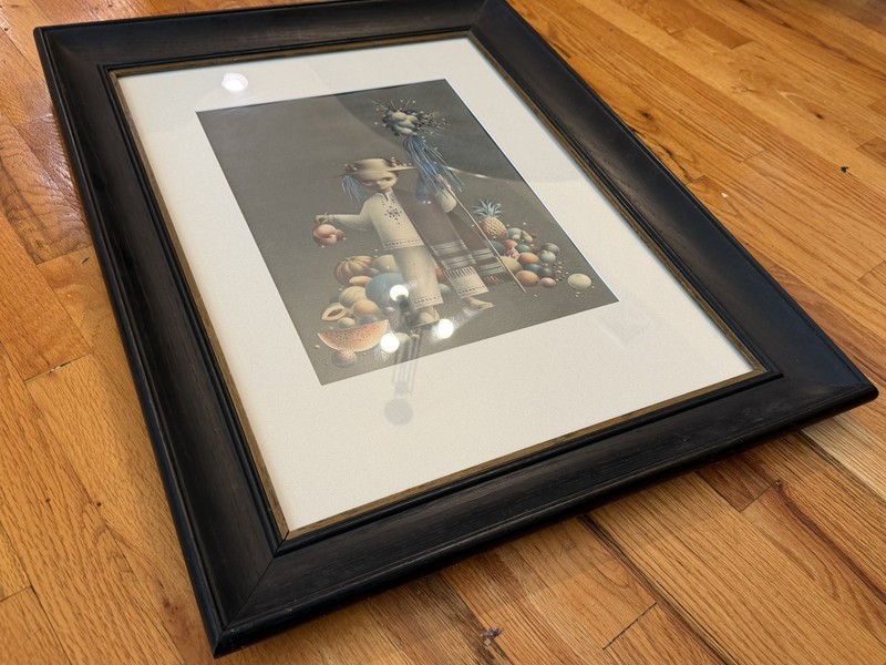 "The Little Fruit Vendor" Alejandro Rangel Hidalgo Lithograph Art Print Mexico gallery
