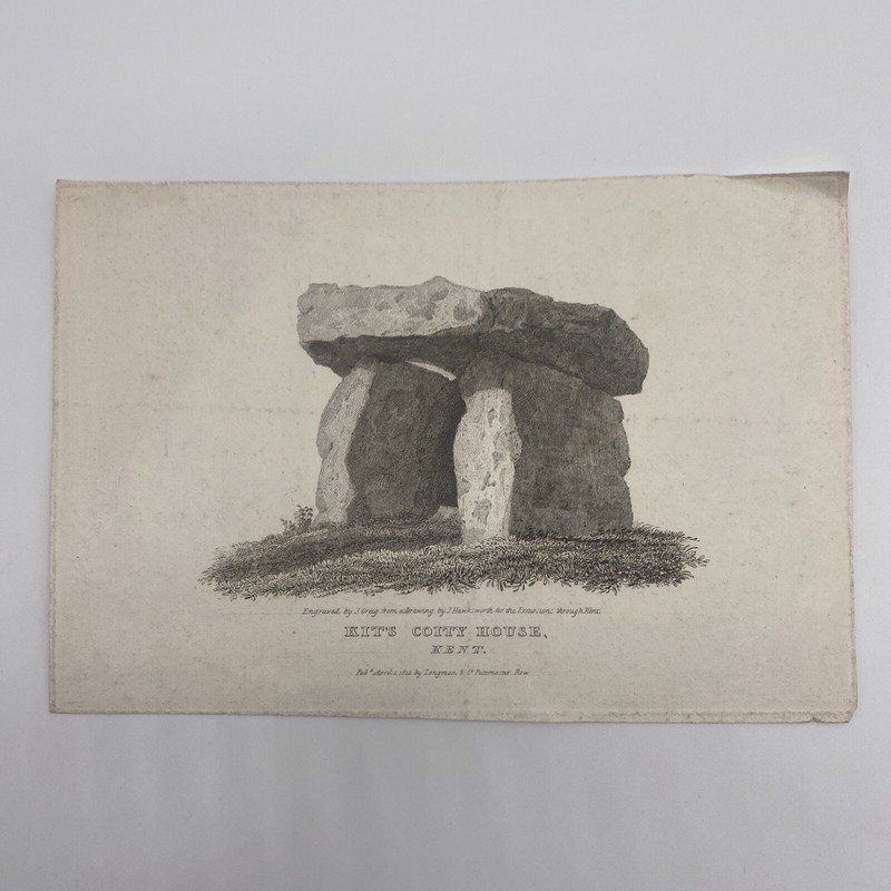 Antique 1822 Kits Coity House Engraving Print