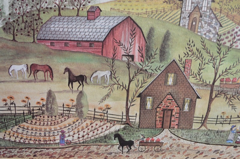 Primitive Country Farm by Christine ????, Matted, Limited Edition 223/300 gallery