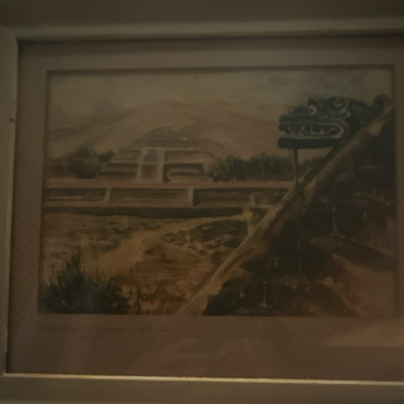 Framed Print Pyramid and the Serpent of the Sun Mexico Art Landscape