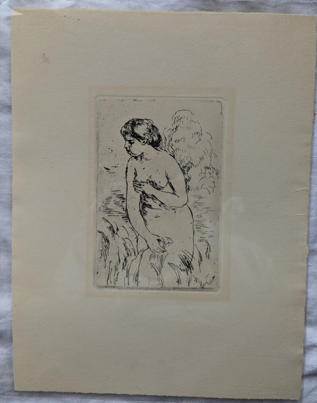 Pierre Auguste Renoir Ethching, Baigneuse Delteil Stella 23, 1910, RARE gallery
