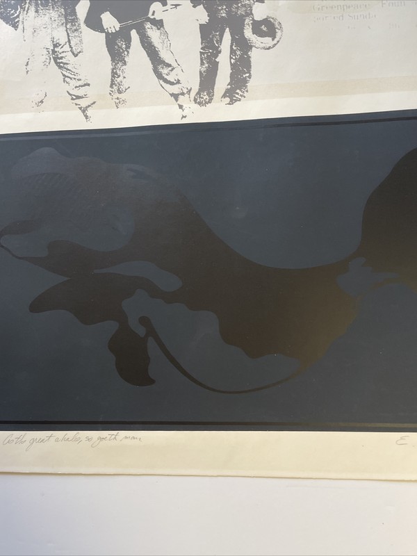 Large Lithograph Signed Limited 1970’s Pop Abstract Expressionism San Francisco gallery