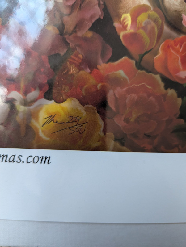 Nene Thomas print "Orchids" Signed 229/500 warm whimsical aesthetic flowers lady gallery